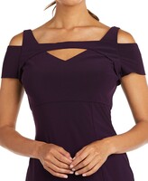 Thumbnail for your product : R & M Richards Petite Cold-Shoulder Keyhole Gown