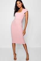Thumbnail for your product : boohoo NEW Womens Square Neck Midi Dress in Polyester