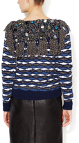 Thumbnail for your product : Rodarte Alpaca Hand Knit Embellished Sweater