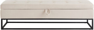58.6'' Velvet Upholstered Storage Bench