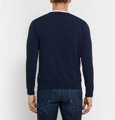 Thumbnail for your product : Incotex Garment-Dyed Knitted-Cotton Sweater