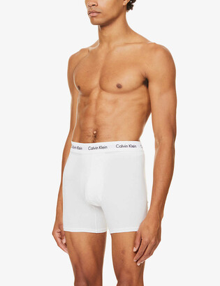 Calvin Klein Pack of three Solid classic-fit cotton-jersey boxer briefs