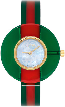 Gucci Red & Green Vintage Web Watch
