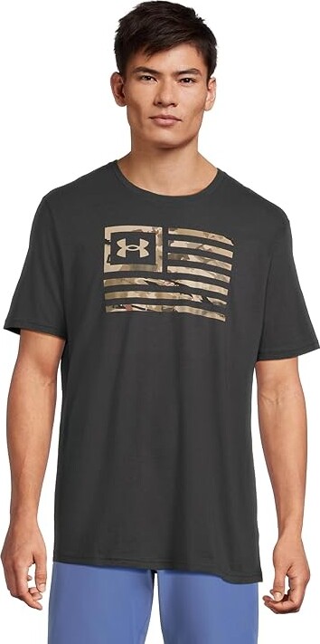 Under Armour Freedom Flag Printed T-Shirt Men's Clothing Black/UA Barren Camo : LG, Polyester