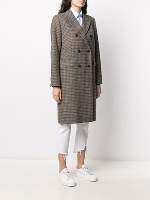 Tommy Hilfiger Double-Breasted Houndstooth Coat