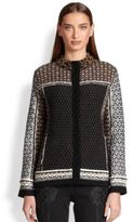 Thumbnail for your product : Etro Multi-Print Jacquard Leopard Sweater-Jacket