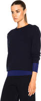 Thumbnail for your product : Victoria Beckham Cashmere Silk Trim Crewneck Sweater