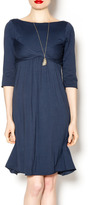 Thumbnail for your product : Velvet Quarter Sleeve Navy Dress