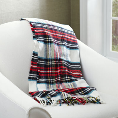 A Soft Idea Tartan Cotton Blend Throw