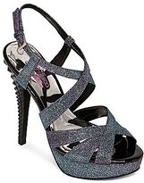 Thumbnail for your product : JCPenney Nine & Co 9 & Co. Damani Textured-Heel Strappy Sandals