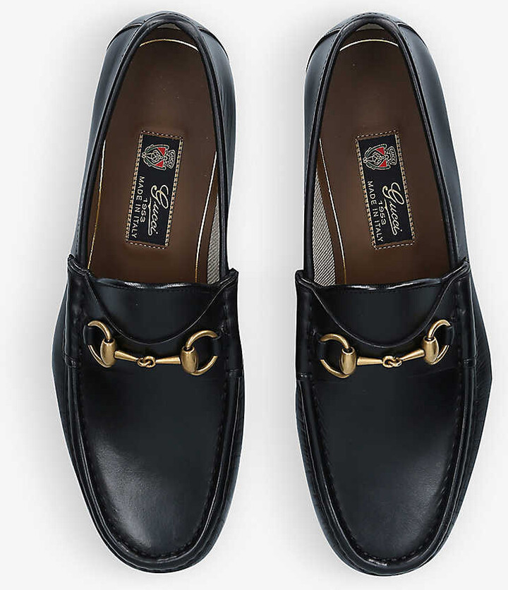 gucci leather moccasin