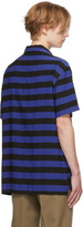 Thumbnail for your product : Lanvin Black and Blue Striped Bowling Shirt