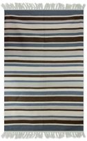 Thumbnail for your product : Novica Handcrafted Wool 'Cool Horizon' Dhurrie Rug 4x6 (India)