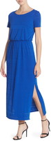Thumbnail for your product : London Times Eyelet Lace Side Slit Maxi Dress