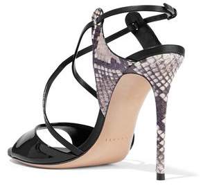 Casadei Snake-effect, Smooth And Patent-leather Sandals