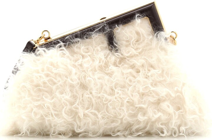 Fendi First Bag Shearling Small - ShopStyle Clutches