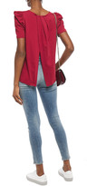 Thumbnail for your product : BA&SH Ruched Split-back Cotton-jersey T-shirt