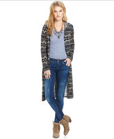 Thumbnail for your product : It's Our Time Juniors' Hooded Tribal Duster Cardigan