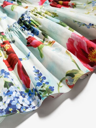 Dolce & Gabbana Children Garden-print cotton dress