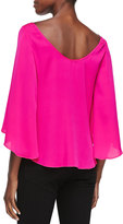 Thumbnail for your product : Milly Butterfly Boat-Neck Blouse