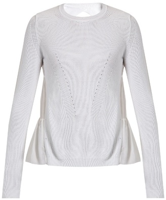 No.21 Ruffled-back cotton-blend sweater