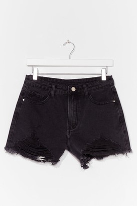 black distressed shorts womens