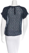 Thumbnail for your product : Suno Wool & Silk-Blend Floral Print Top