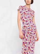 Thumbnail for your product : Paco Rabanne Floral-Print Ruched Dress