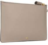 Thumbnail for your product : Anya Hindmarch Shearling-appliqued Leather Clutch