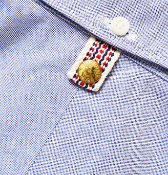 Visvim Lungta Button-Down Collar Flag-AppliquÃ©d Cotton-Oxford Shirt