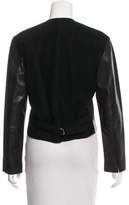 Thumbnail for your product : agnès b. Notch-Collar Leather Jacket