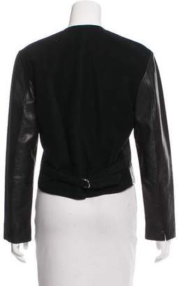 agnès b. Notch-Collar Leather Jacket