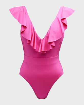 Trina Turk Monaco Ruffle One-Piece Swimsuit