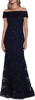 Thumbnail for your product : Xscape Evenings Off the Shoulder Sequin Lace Trumpet Gown