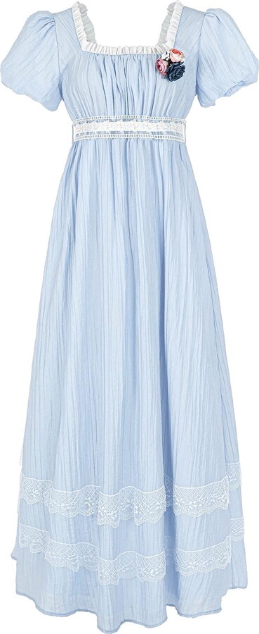 Kinstell Abiti Regency Da Donna, Abito In Ras Del 1800, Abito Vintage Regency Con Cintura, Abito Vittoriano Da Tè E Cerimonia