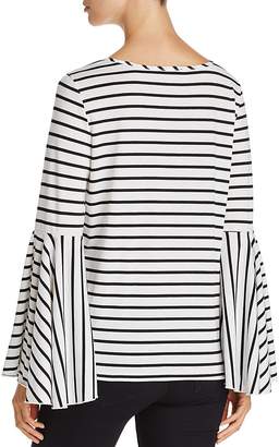 Alison Andrews Striped Draped-Sleeve Top