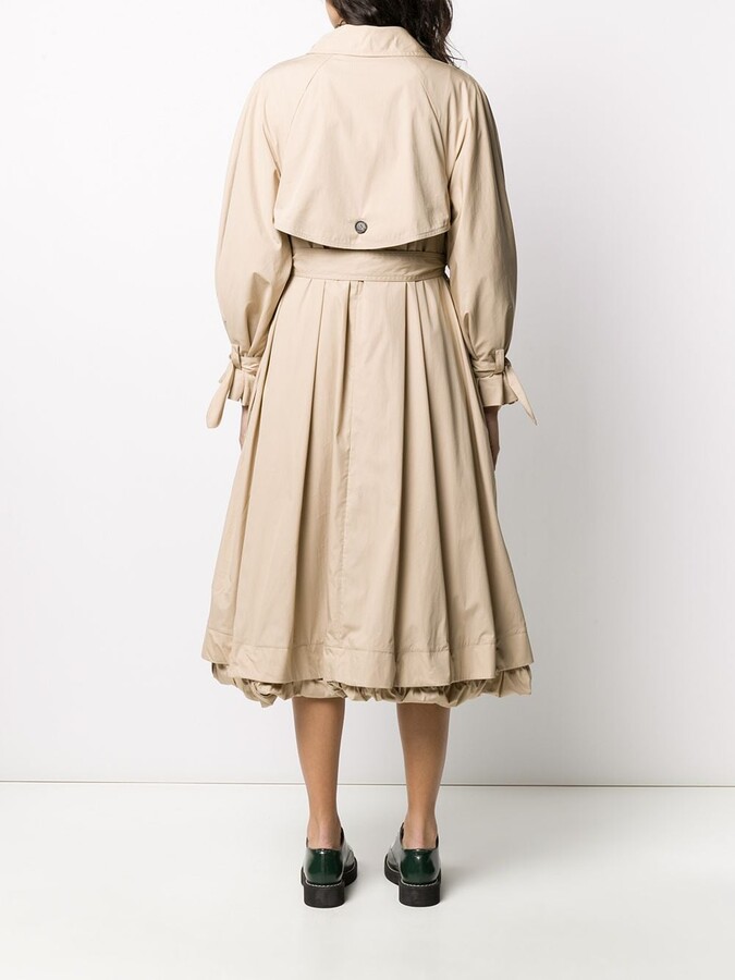 Patou Flared Belted Trench Coat - ShopStyle
