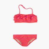 Thumbnail for your product : J.Crew Girls' ruffle bikini set in sailor stripes