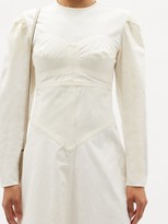 Thumbnail for your product : Isabel Marant Taylin Panelled Cotton Maxi Dress - Ivory