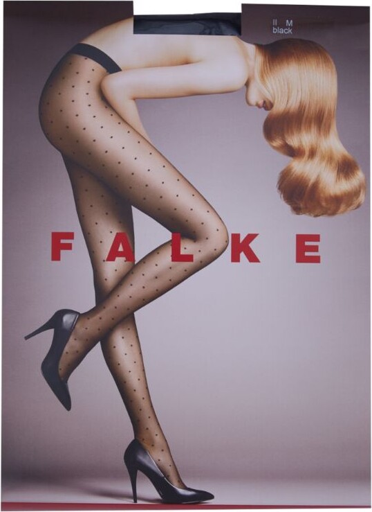 Falke Women's Pure Matte 50 Stay Up Thigh High Stocking, Black