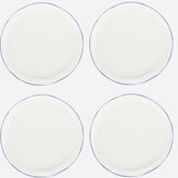 Thumbnail for your product : FELDSPAR Set Of Four Painted-rim Fine China Cake Plates - Blue White
