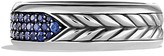 Thumbnail for your product : David Yurman Pavé Band Ring with Sapphires