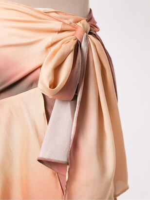 AMIR SLAMA Paneled Gradient Wrap Skirt