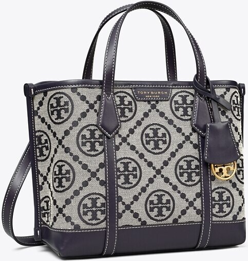 Tory Burch Perry Print Canvas Small Triple Compartment Tote - ShopStyle