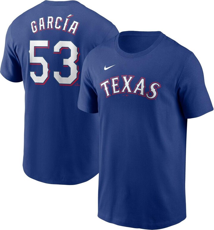 Nike Men's Adolis Garcia Royal Texas Rangers Fuse Name Number T-Shirt