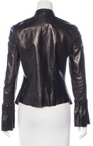 Thumbnail for your product : Roberto Cavalli Leather Mock Neck Jacket