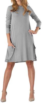 YMING Women's Summer Casual Loose Pocket Tunic Dress(,M)