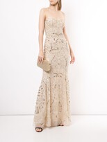 Thumbnail for your product : ZUHAIR MURAD Strapless Beaded Fishtail Gown