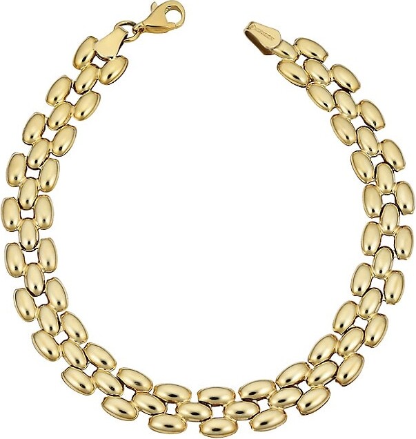Oradina 10K Yellow Solid Gold 1969 Panther Bracelet ShopStyle