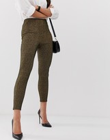 Thumbnail for your product : ASOS DESIGN abstract jacquard pull on skinny trousers